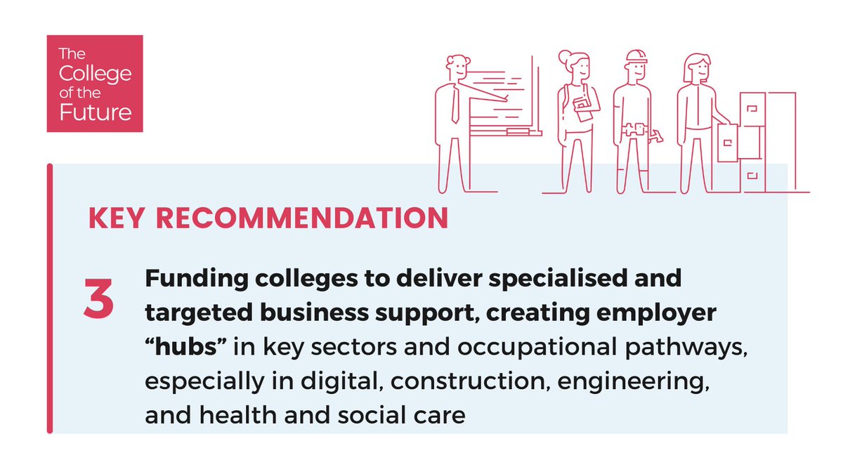 8/ Taking our work forward will look different in each of the four nations. In anticipation of the UK Government’s FE White Paper, in November we published our first nations-specific report - the English  #CollegeoftheFuture. https://www.collegecommission.co.uk/england-final-report