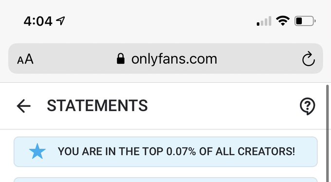 I hit top 0.07% of all creators on onlyfans 😍😍 Sooo happy :) https://t.co/Y1MHul0ogt