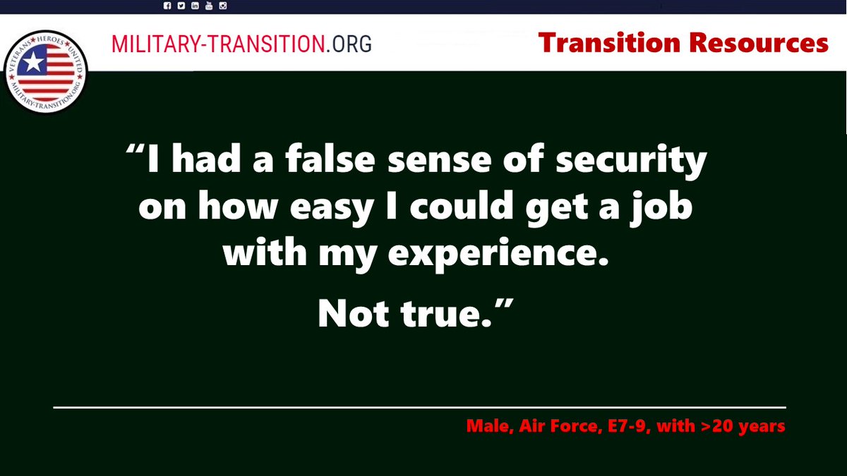 miltransurvey's tweet photo. Advice from #veterans https://t.co/FrSscj5Fvf #MilitarytoCivilian #DD214 #MissionTransition #VeteransHelpingVeterans #VetsHelpingVets #Vets4Vets #transitioningmilitary #infintehero #MilitaryStream #Jobs4Veterans #Jobs4Vets #MilTransition #MilitaryTalent https://t.co/JEaWpb0JYD