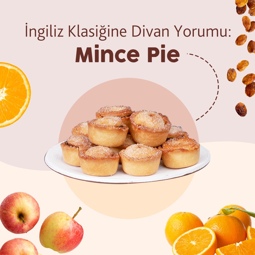 DivanPastane's tweet photo. Bu haftaki #ResmiGeçit konuğumuz İngiltere’nin yılbaşı vazgeçilmezlerinden olan Mince Pie. Sizleri çeşit çeşit meyveye, en önemlisi de damaklara adeta şölen yaşatan elma püresine doyuracak Mince Pie, https://t.co/SNjMrnP7Ru'de müdavimlerini bekliyor.
#DivanYılbaşı2021 https://t.co/BSJOouOfA9