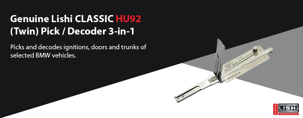 Genuine Lishi (@genuinelishi) on Twitter photo Designed to pick and decode ignitions, doors and trunks in 3 minutes or less, the Classic HU92 (Twin) 3-in-1 tool's coverage includes selected BMW vehicles.
Head to <a href="/tradelocks/">TradeLocks</a> to find out more / purchase: ow.ly/gAdZ50CNTHl
#GenuineLishi #Lishi #Pick #Decoder #HU92 #BMW Designed to pick and decode ignitions, doors and trunks in 3 minutes or less, the Classic HU92 (Twin) 3-in-1 tool's coverage includes selected BMW vehicles.
Head to <a href="/tradelocks/">TradeLocks</a> to find out more / purchase: ow.ly/gAdZ50CNTHl
#GenuineLishi #Lishi #Pick #Decoder #HU92 #BMW