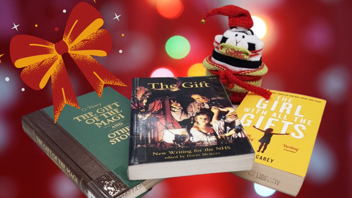 GEHSWFTLibrary's tweet photo. 🎁🎁🎁 #billythelibrarycat presents to you his three 'GIFT' books which he found on his search around the library today.  We think Billys gift is finding words!  #christmaswordsearch 
 Which book is on your Santa list this year? #christmasgifts #christmasreading #teameliot https://t.co/AaF3JW9cnU
