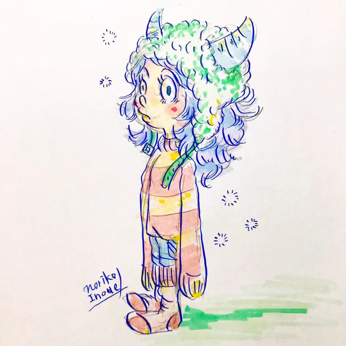 #寒いから暖かそうな画像貼る

#イノウエノリコの絵
#イラスト 