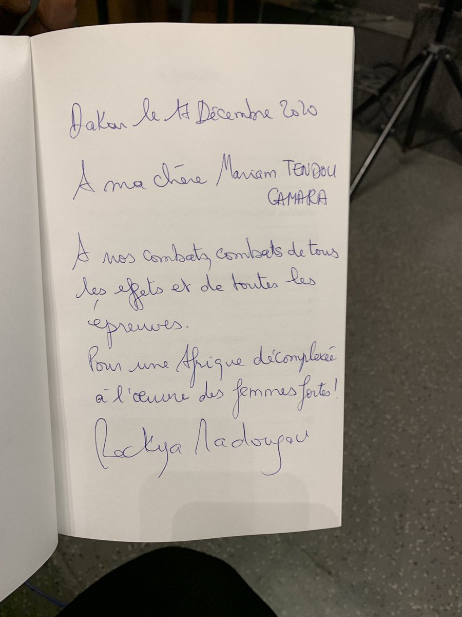 MariamTendou's tweet photo. Je suis toute ravie et honorée de recevoir mon livre dédicacé par SE Mme @MadougouReckya, ancien Ministre de la Justice &amp; Conseillère Spéciale du Président du #Togo @FEGnassingbe, son livre « Soigner les certitudes » préfacé par SE M. le Président @Macky_Sall du #Senegal #3FAA https://t.co/dYjR3DGbqZ