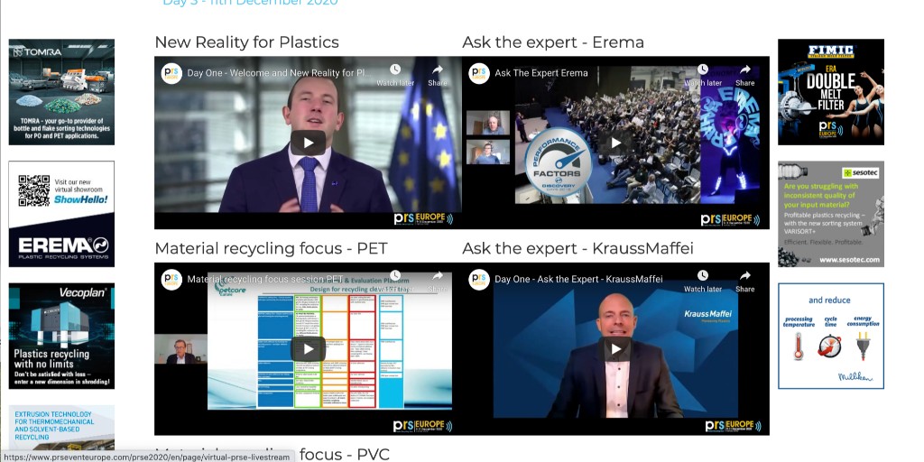 PRS_Europe's tweet photo. All sessions from the #PRSEVirtual Plastics Recycling Conference Livestream are now available to see again by logging into the event website https://t.co/89GgQEaebf https://t.co/V2DAdp9iaL