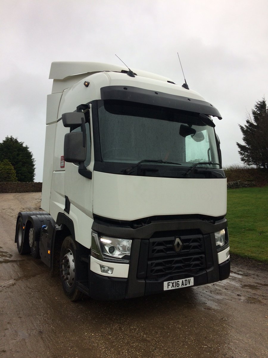 CrossHeights's tweet photo. Vehicle For Sale:
2016 (16-plate) Renault T460 6x2 Midlift Tractor Unit
Features include:
460hp, OptiDriver Auto Gearbox, High Roof Sleeper Cab, Fridge, 620,503.3km, September 2021 MOT, Good condition
https://t.co/Rnor7zj6g0
#renaulttrucks #renaultt #truckforsale #crossheights https://t.co/rmZwhy2nTT