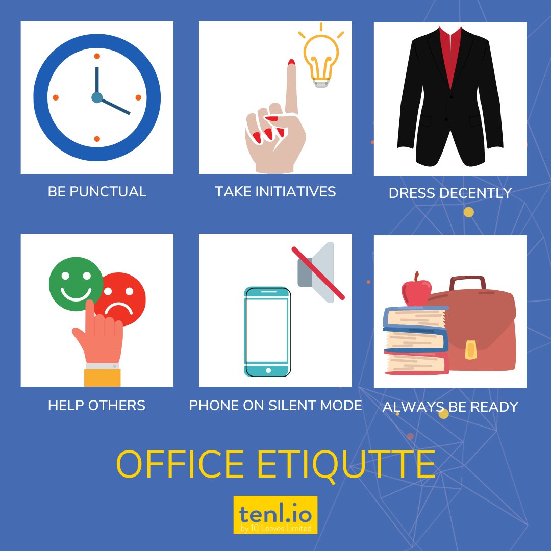 TenlConnect's tweet photo. How do you achieve an effective company culture?
Here are some simple office etiquette to get you started!

#businesstips #businesstransformation #companyculture https://t.co/lY2NOQedr7