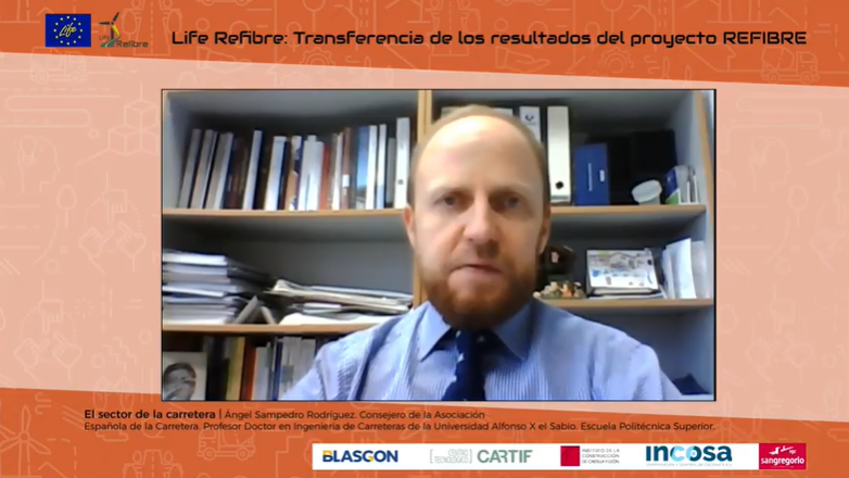 ClusterAeice's tweet photo. Ángel Sampedro from @aecarretera @uaxuniversidad focused on #paviments and #recycling ♻️ of materials in the sector 👌
@liferefibre co-financed by @LIFEprogramme & developed by @_ICCL_ @CARTIFCT #SanGregorio #Blasgon @INCOSA6 https://t.co/6hw1N5mbO7