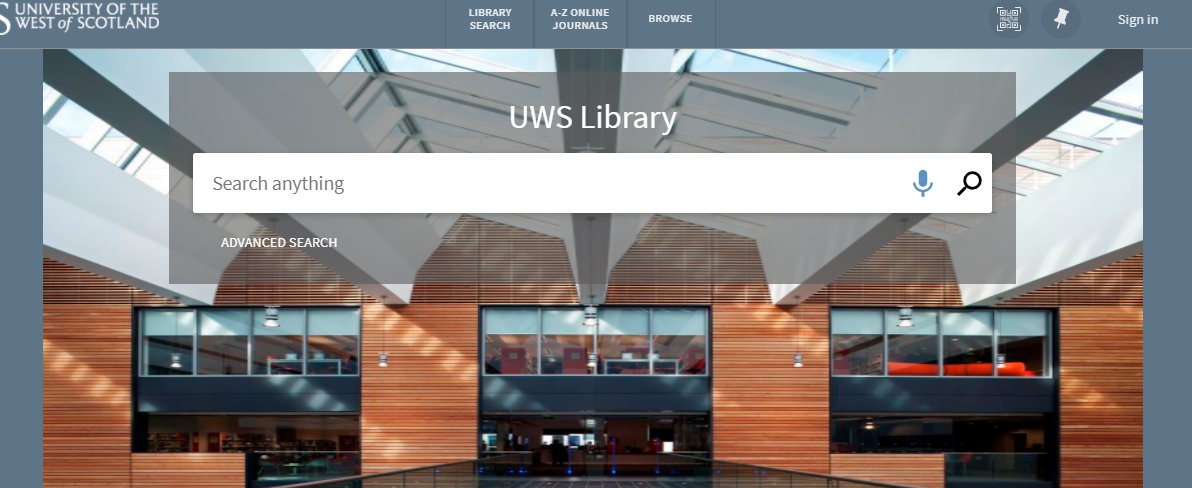 uwslib's tweet image. One Search is our library catalogue, and your online library account.  Sign-in for advanced search options and to access 'My Library Card' to check on your account onesearch.uws.ac.uk #OneSearch