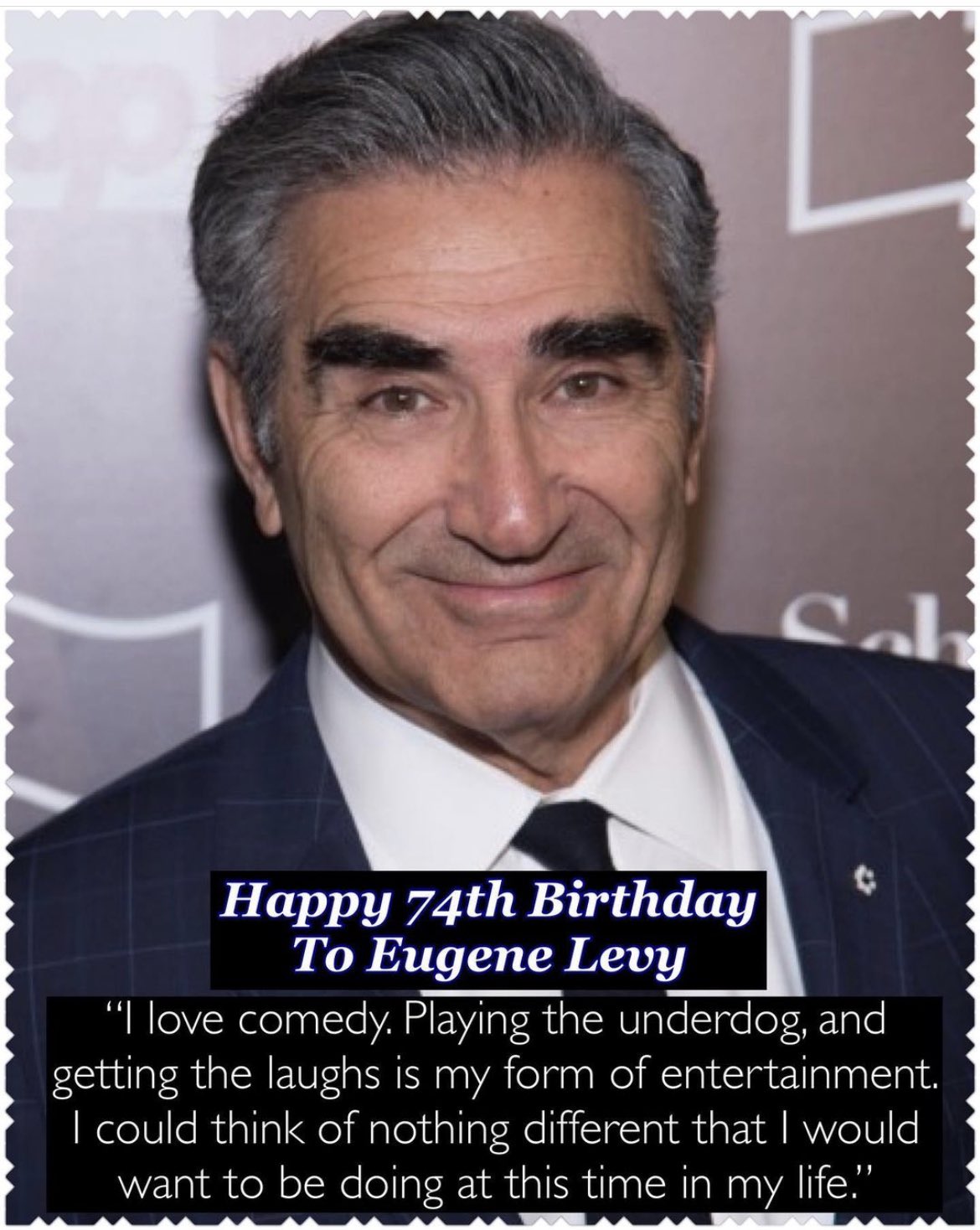 Happy Birthday to one of comedy s living legends, Eugene Levy.  