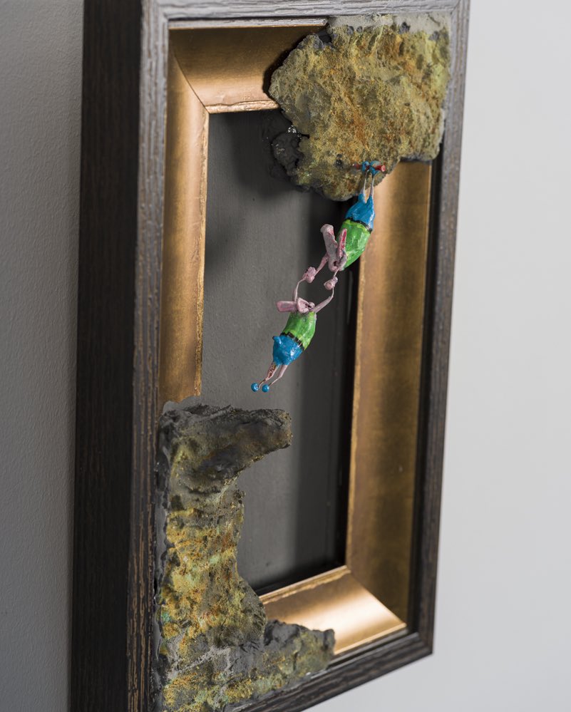NLightsGallery's tweet photo. A timely reminder that our 3rd floor, solo exhibition space, currently showing Robin Fox’s hugely amusing, rather splendid sculptures, many of which hang on the wall concludes 1st week in 2021. @cumbriatourism @VisitKeswick #sculpture #humour #keswick #searchlocal @hmgnorth https://t.co/1VJcGEXpkC