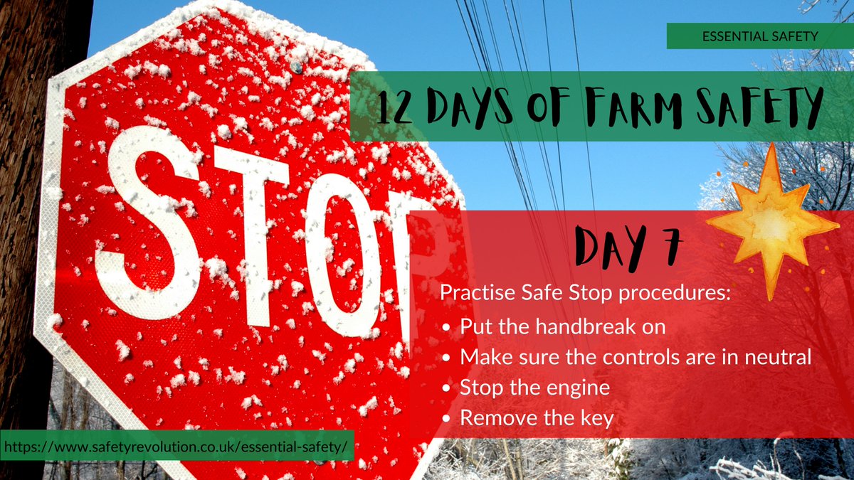 SafetyRev's tweet photo. Day 7 - Practise Safe Stop procedures 🛑 #essentialsafety https://t.co/i2ANda87Qn