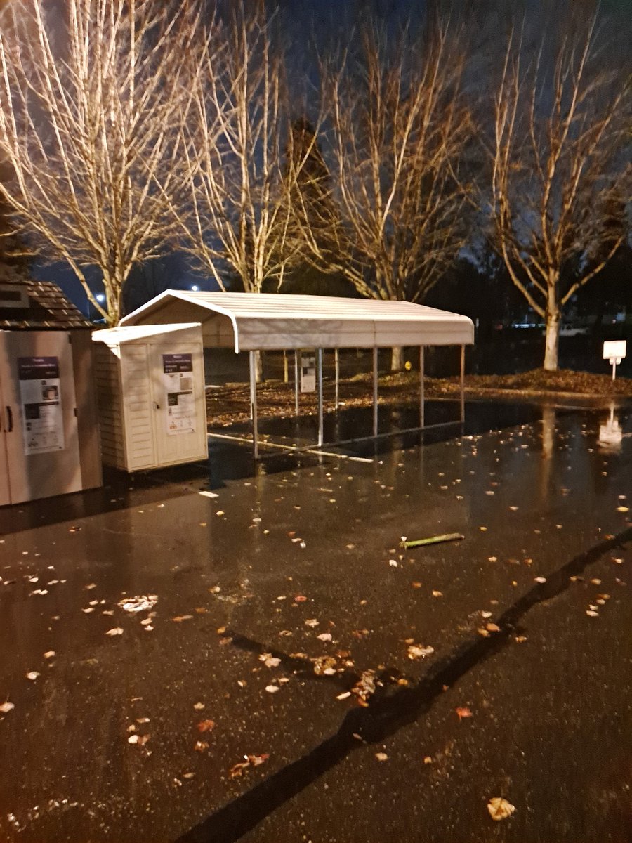 Well we did it it in the rain,  but we were able to get all our sheds outside organized and tightened up! Even moved the car port from the other side of the parking lot in with the sheds!