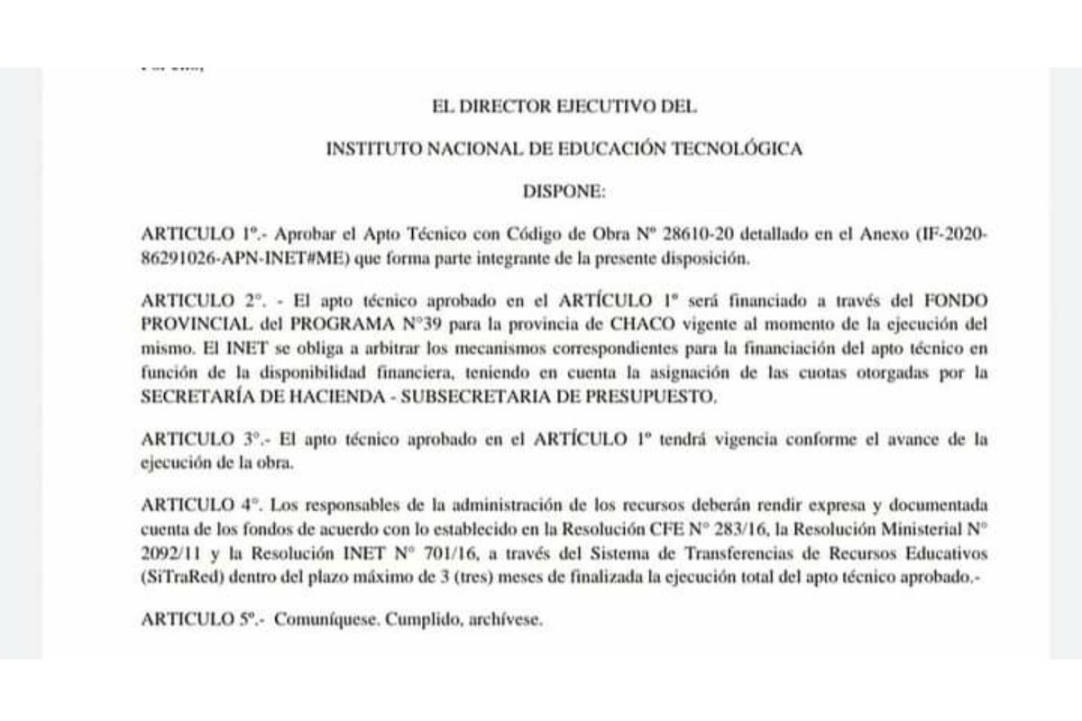 diegobernachea's tweet photo. ¡VAMOS A CONCRETAR LA OBRA DE AMPLIACIÓN DE ESCUELA TÉCNICA N° 53 DE PRESIDENCIA DE LA PLAZA!

Hemos logrado concretar todas las aprobaciones para poder licitar la obra de ampliación de nuestra Escuela de educación técnica n°53. https://t.co/A8A2b12WDf