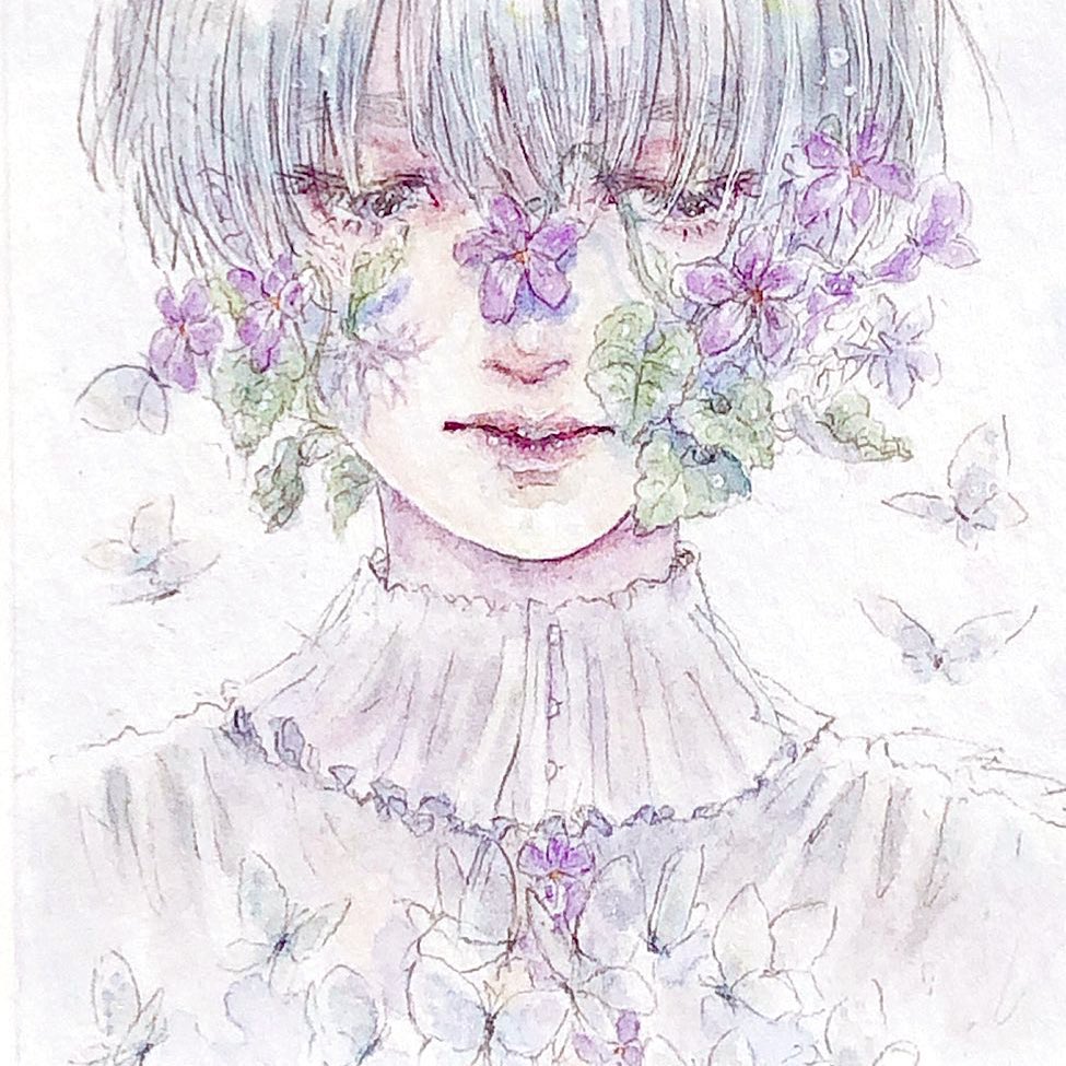 スミレ作品です お花作品鑑賞会 𝑌𝑢𝑘𝑎𝑛𝑜 のイラスト