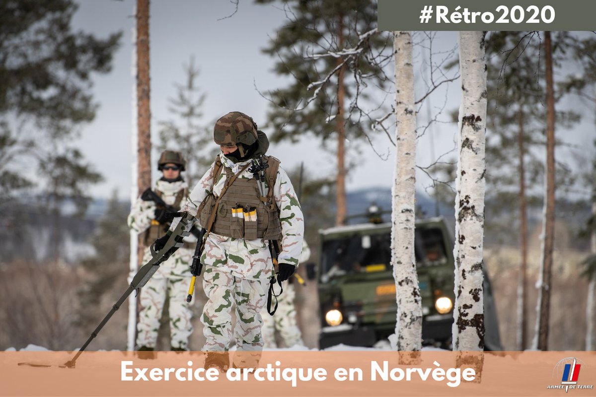 armeedeTerre's tweet image. #Rétro2020 ⏮️ Un jour, un instant de vie de l'@armeedeterre sur l'année écoulée 2⃣/14

Mars. Reconnaissance d'axe avec le #2REG lors de l'exercice international Cold Response en Norvège. Une mise en application de leur compétence en milieu grand froid.
#NousÉtionsLà

📸 Jérémy B.
