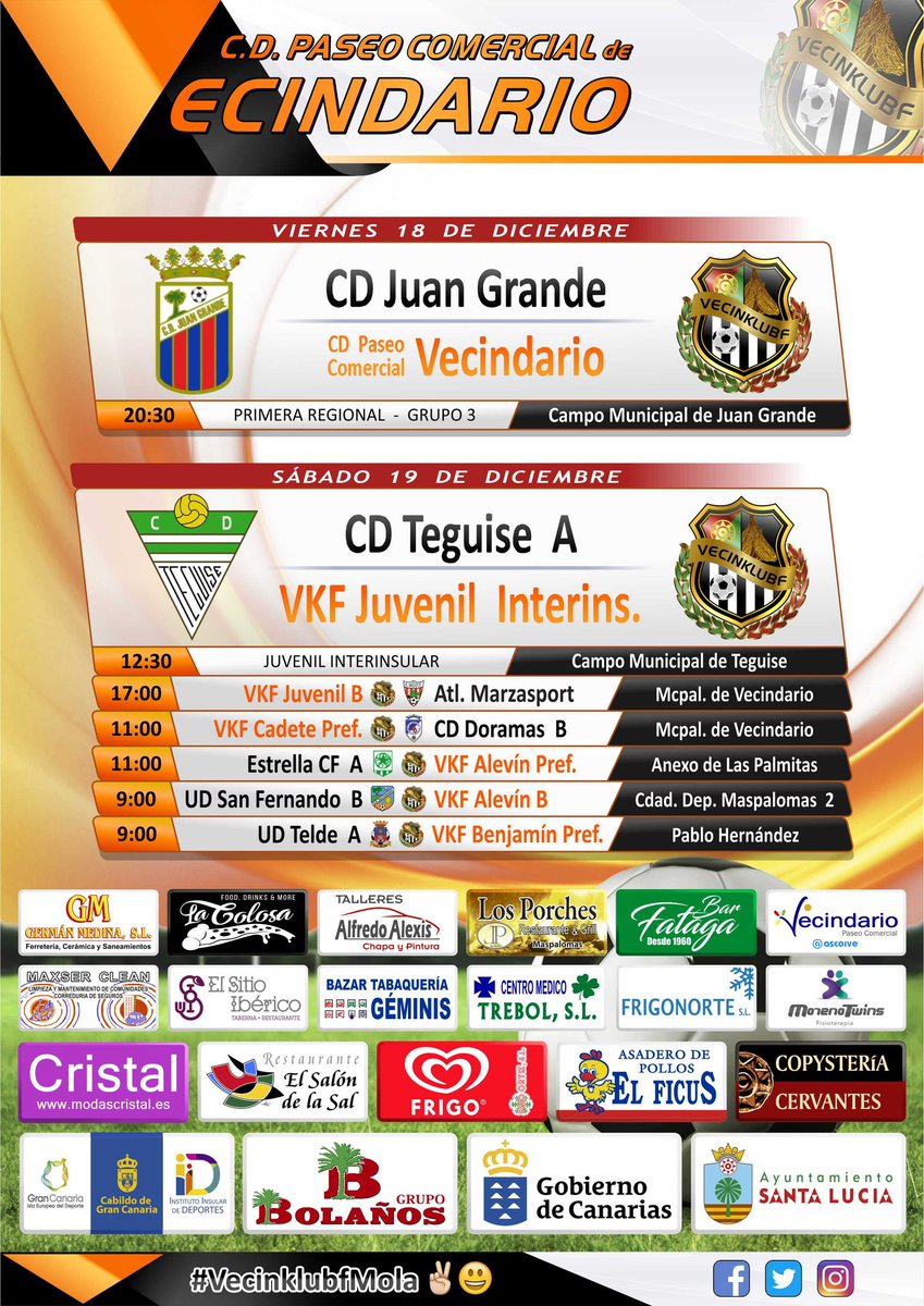 Próxima jornada

#VecinklubfMola
#VecinklubfJuegaLimpio
