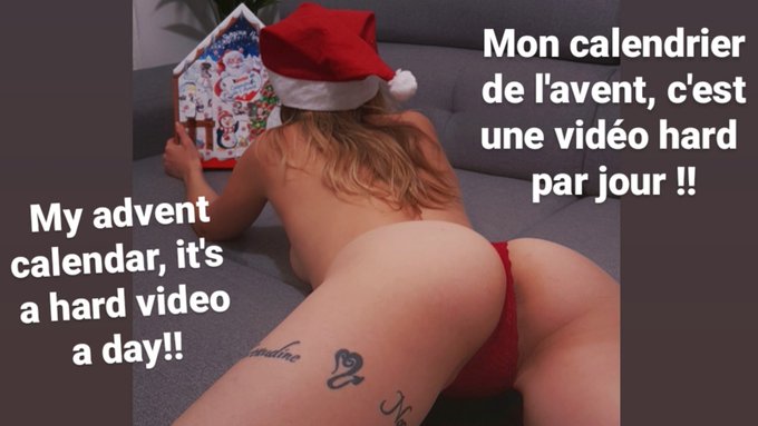 Mon calendrier de l'avent, c'est une vid&eacute;o hard OFFERTE chaque jour!! A voir sur mon https://t.co/9D6lDbTl79 