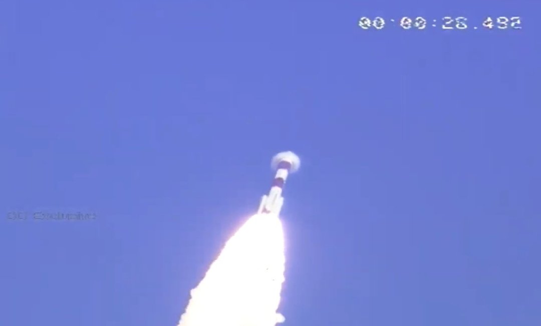 Tathastuaryan's tweet image. #PSLVC50 lifts off effectively from Satish Dhawan Space Center, Sriharikota 

#CMS01 effectively isolated from fourth phase of #PSLVC50 and infused into space 
#ISRO