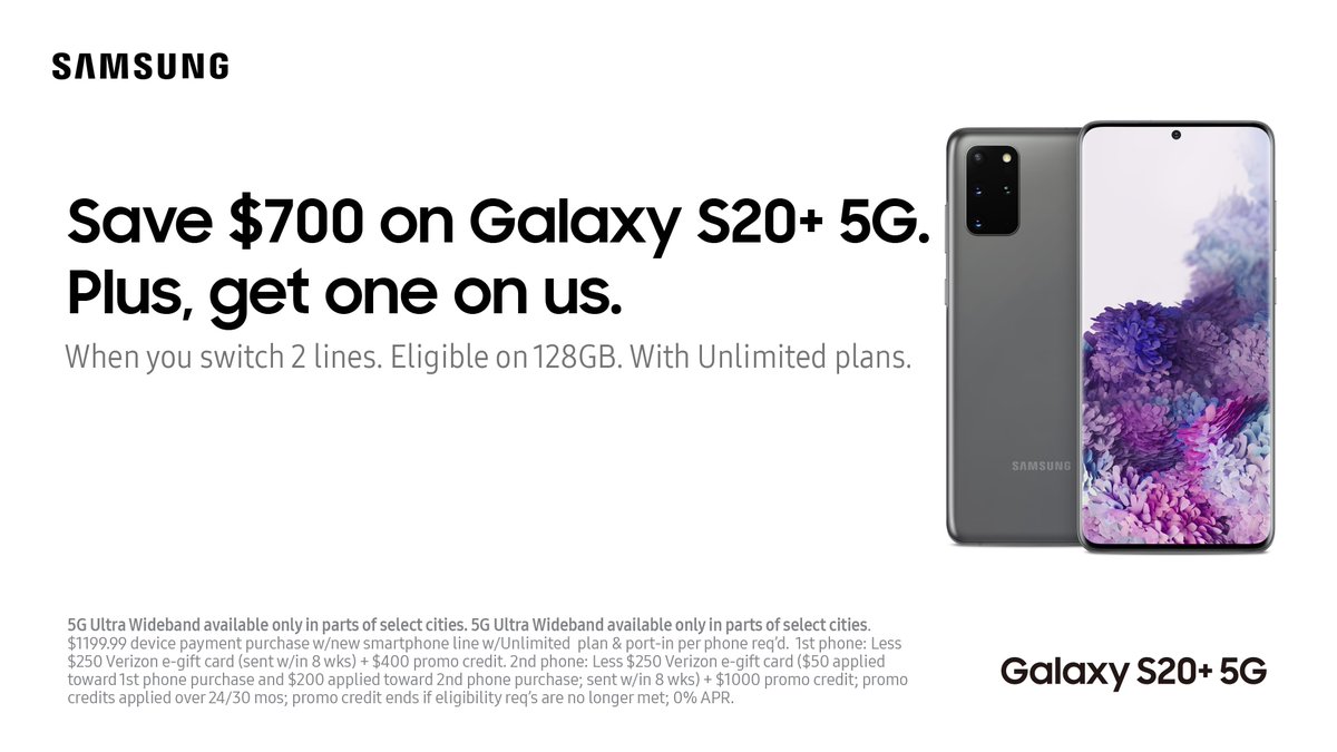Amcomm_Wireless's tweet photo. Save $700 on Galaxy S20+ 5G. Plus, get one on us.

Come see us at 63 N. Main Street or give us a call at 508-248-4888 for more info! https://t.co/8AzxhIp0Pv