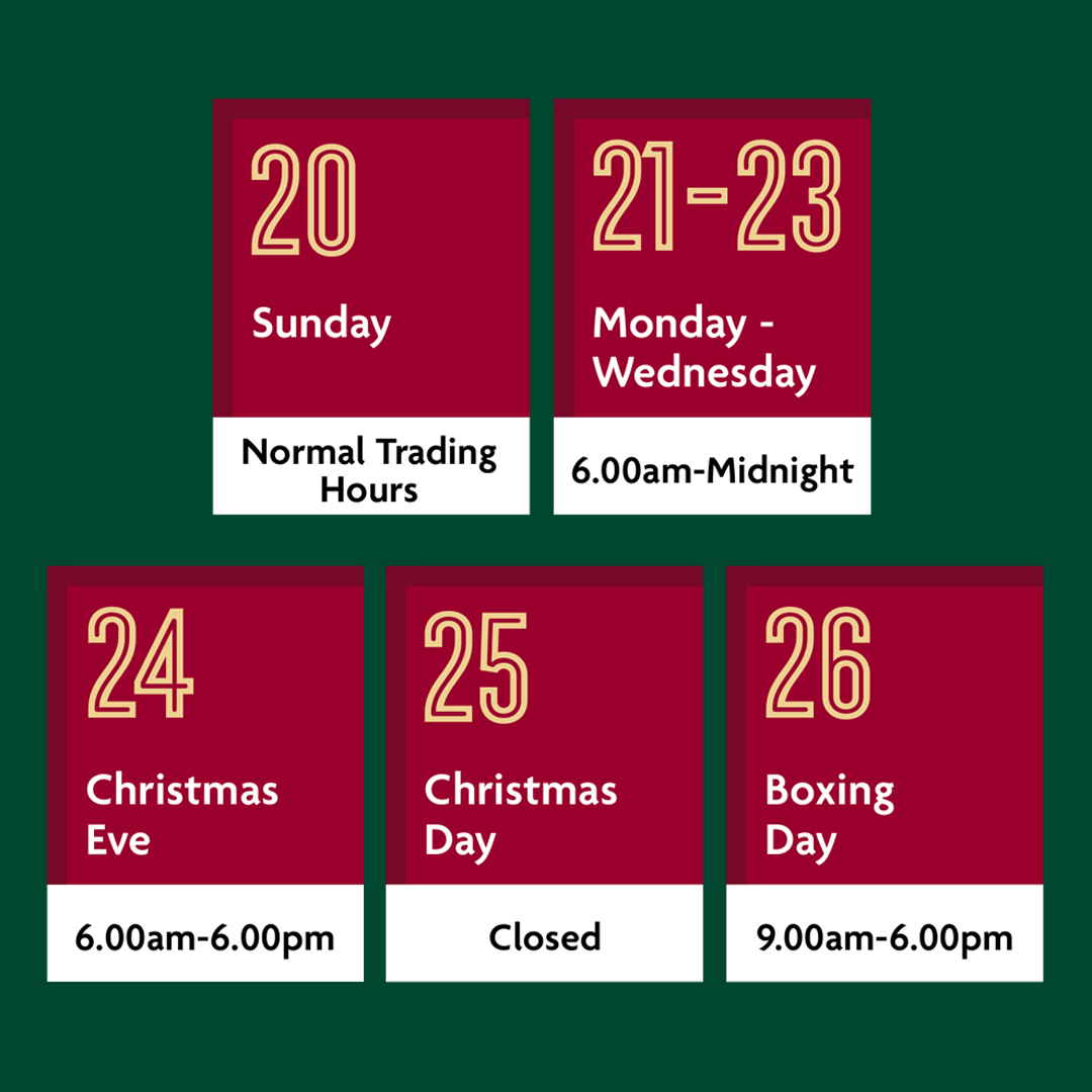 Morrisons's tweet image. Beat the queues by shopping a little earlier or later in the day for your Christmas shop. On 21st-23rd December, our stores will be open from 6am-midnight. To check your local store opening hours, visit my.morrisons.com/storefinder 
#Christmas #ChristmasOpeningHours