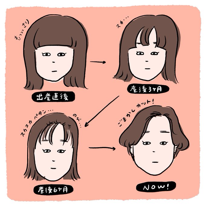 産後ハゲのtwitterイラスト検索結果