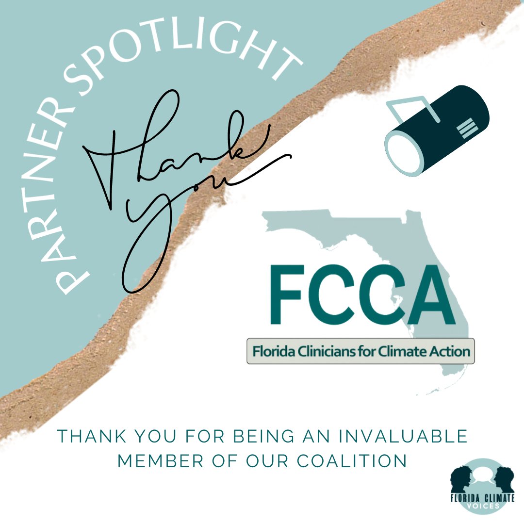 FLClimateVoices's tweet photo. #PartnerSpotlight: FL Climate Voices is proud to have Florida Clinicians for Climate Action as a member of the coalition. FCCA engages health professionals to learn about the harms of climate change and advocate for equitable solutions. Visit https://t.co/lZvZTyLdN3 to learn more https://t.co/Bp53ll0GuQ