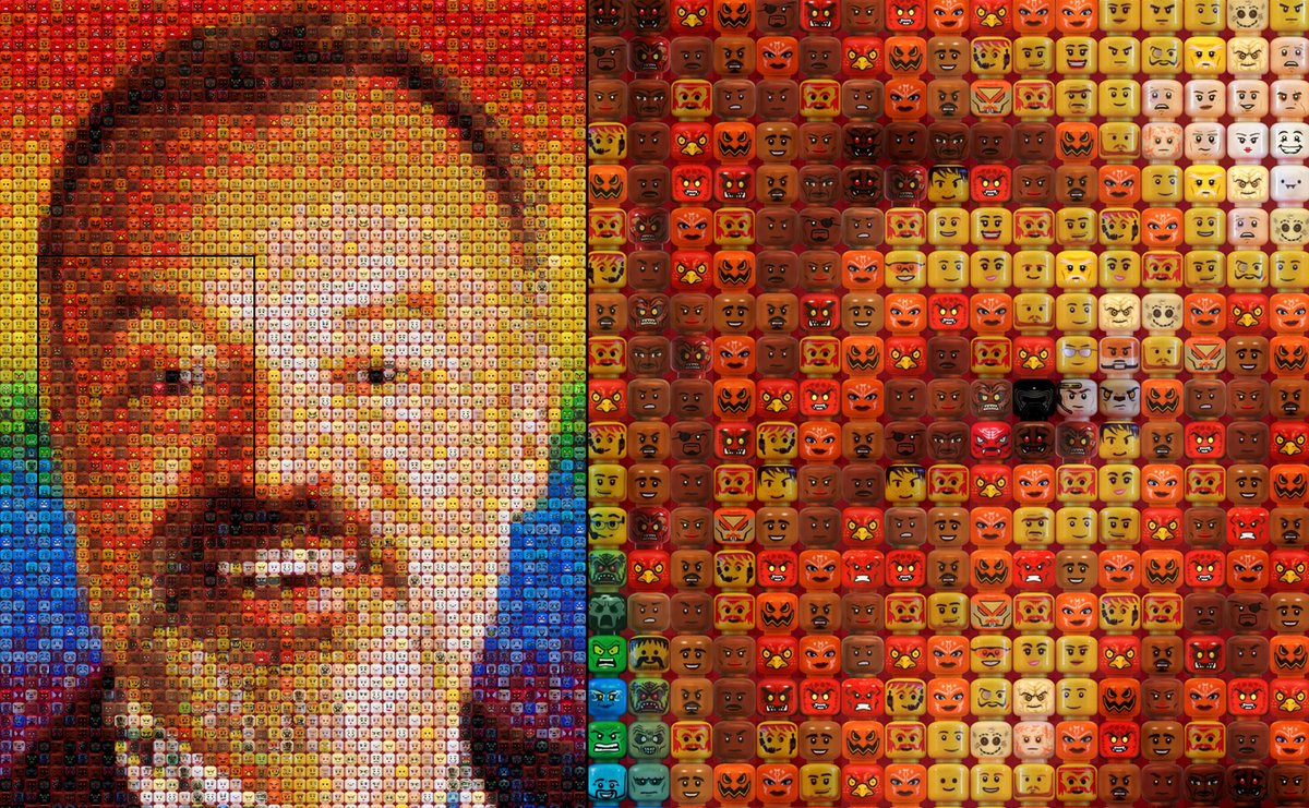 So I made Graham Norton using a few hundred minifigure heads! <a href="/grahnort/">graham norton</a> <a href="/TheGNShow/">Graham Norton Show</a> #GrahamNorton