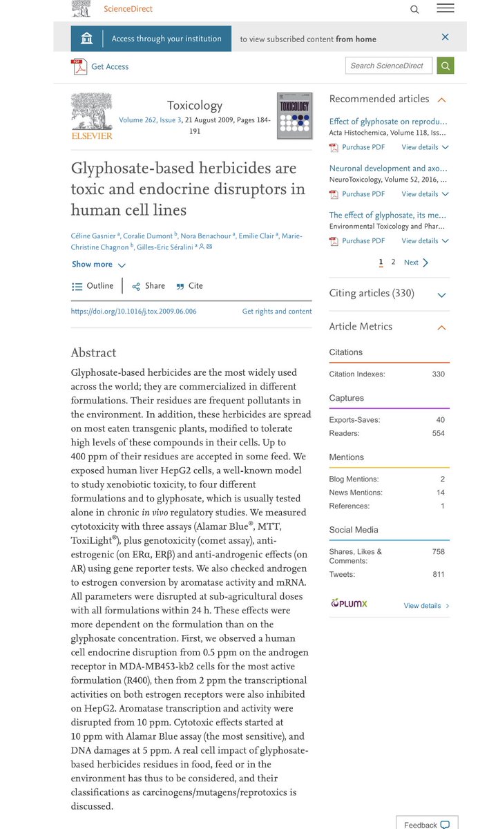 Fibroidinfo's tweet photo. @amizota @GWpublichealth @FertStert @RuthJGeller @fibroidsupport @FibroidNetwork “ #Glyphosate Based herbicides are toxic and Endocrine Disruptors in human cell lines “ @sciencedirect

@TheEndoSociety @ToxicsFree @ewg @EnvirHealthNews #Reprotox #humanexposome #exposome @pesticideaction @ByondPesticides @GlyphosateF @SilentSpringIns 
https://t.co/rKoxpfFyAb https://t.co/KAMjEuy3KM