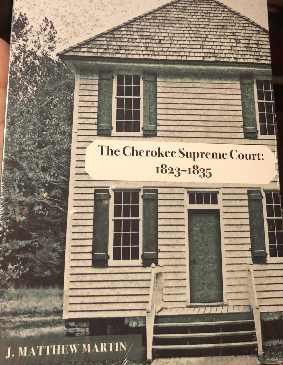 stacyleeds's tweet photo. My blurb: “Judge Martin’s work is invaluable to those that wish to understand the full context of tribal court power and the role of Cherokee courts in the comprehensive exercise of Cherokee sovereignty.” Congrats @jmatthewmartin! https://t.co/JZ7PH1PdwK