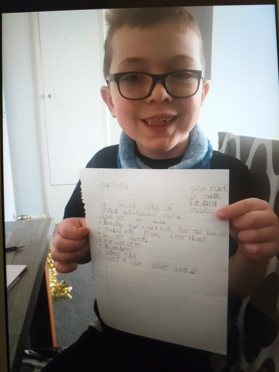 KellyMarie2000's tweet photo. @StJosephs_P3 Oliver's letter to Santa 😍🙈 https://t.co/KskjvByodr
