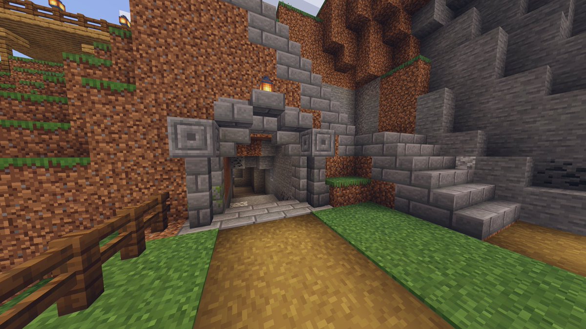 ぷぷぷぷぷーん 洞窟の入口を装飾 Minecraft マイクラ マインクラフト