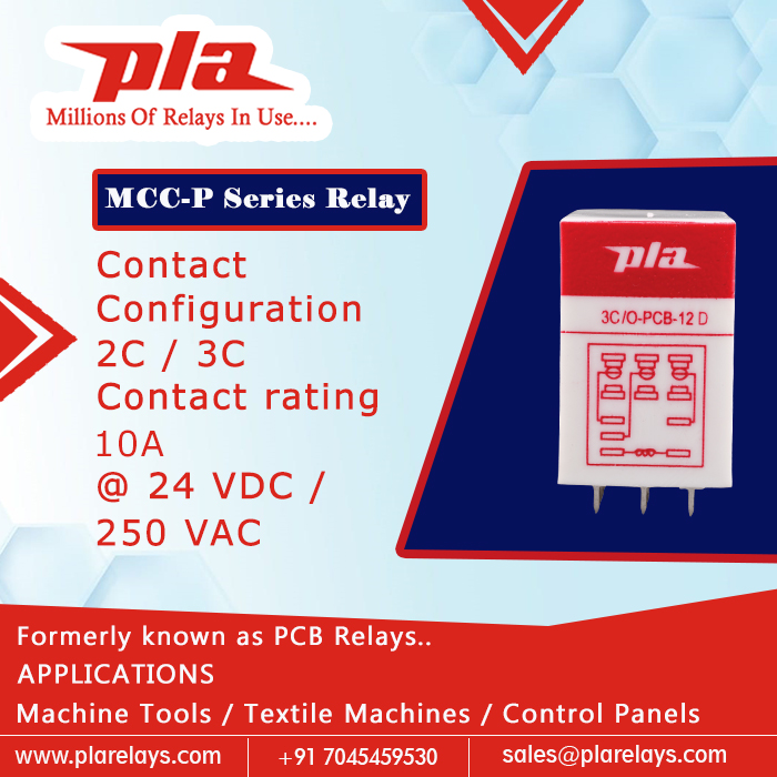 PlaRelays's tweet image. MCC-P Series Relay
Contact configurtion
2C/3C
contact rating 
10A
@ 24 VDC / 250 VAC
plarelays.com
sales@plarelays.com
follow us on instagram 
instagram.com/plarelays/
#plarelays #pluguinrelay #pcbmountrelay #contact #configuration #mccp #mcc #reedrelay #electric