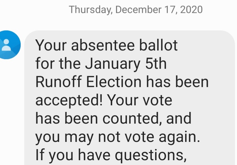 katefoo's tweet image. #GOTV #OSSOFF #WARNOCK