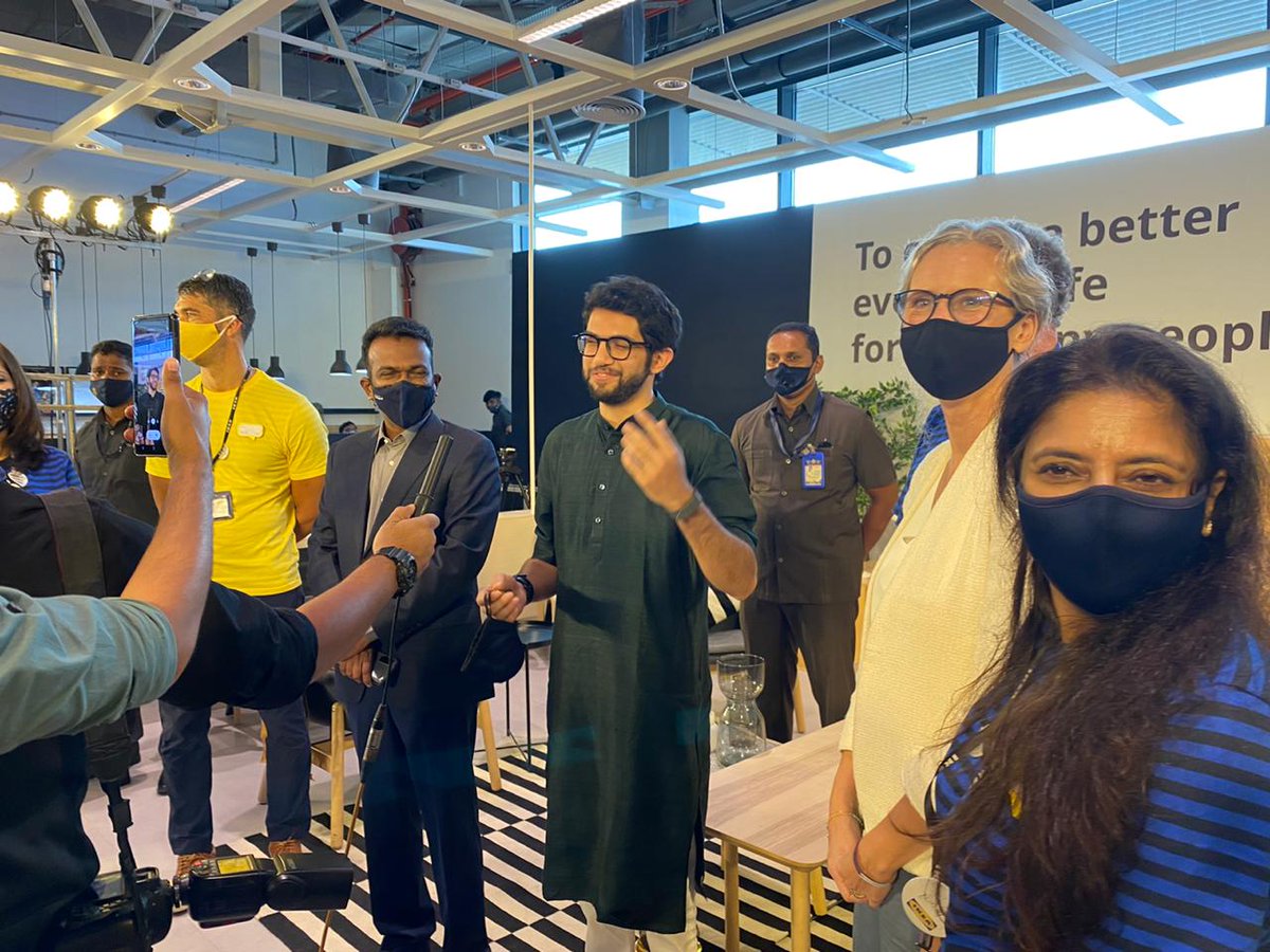 sustain_andsave's tweet photo. And the wait is over as Ikea opened doors of its second store in the country at Navi Mumbai today. 
Sustain and Save was honoured to be a part of this much awaited opening! It was a proud moment for us, as we spoke to @AUThackeray and @CounselledGeneral about our journey. https://t.co/XljpxUnfL0