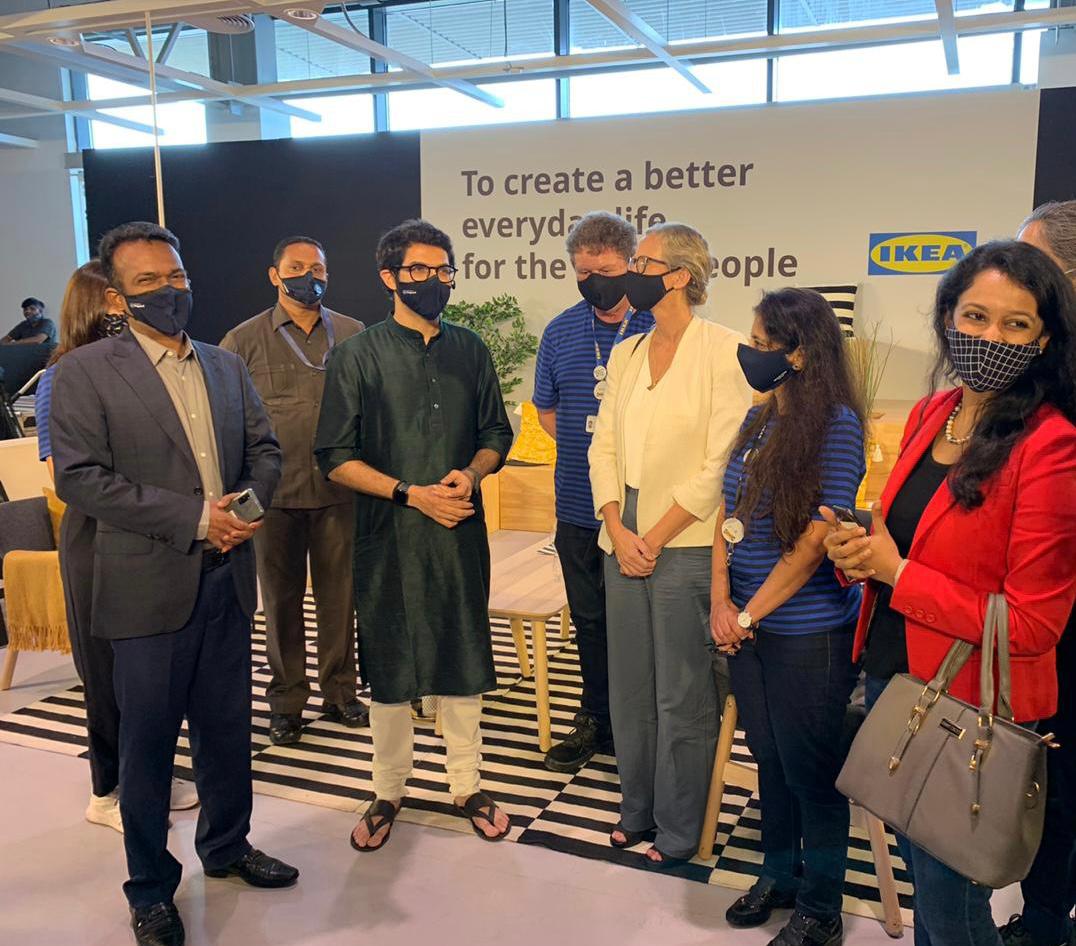 sustain_andsave's tweet photo. And the wait is over as Ikea opened doors of its second store in the country at Navi Mumbai today. 
Sustain and Save was honoured to be a part of this much awaited opening! It was a proud moment for us, as we spoke to @AUThackeray and @CounselledGeneral about our journey. https://t.co/XljpxUnfL0