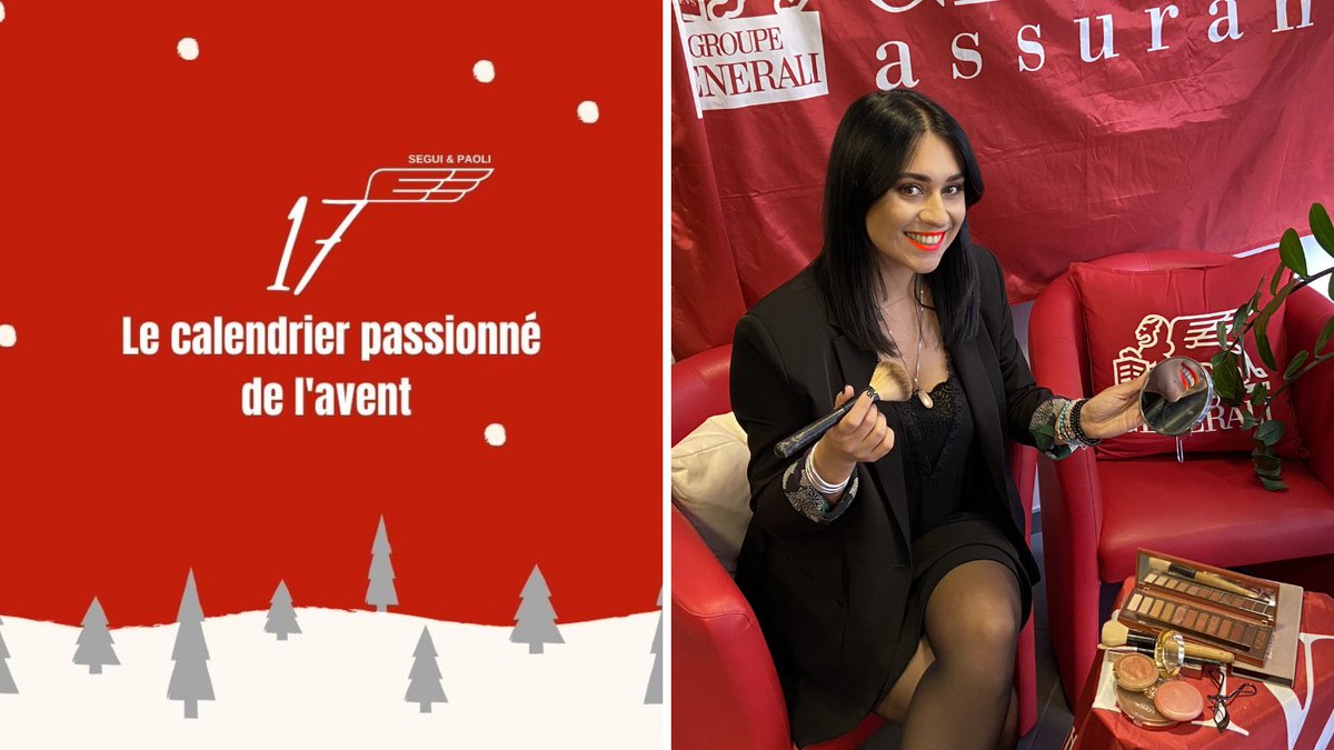 SeguiEtPaoli's tweet photo. JOUR 17: Dans un mouvement de cil et avec la précision d’un crayon à lèvres Léa saura vous conseiller. 👍🏼🥰 #assurance #makeup #CalendrierDeLavent #Noel #noussommeslapourvous #yourlifetimepartner https://t.co/QwukJqGbkv