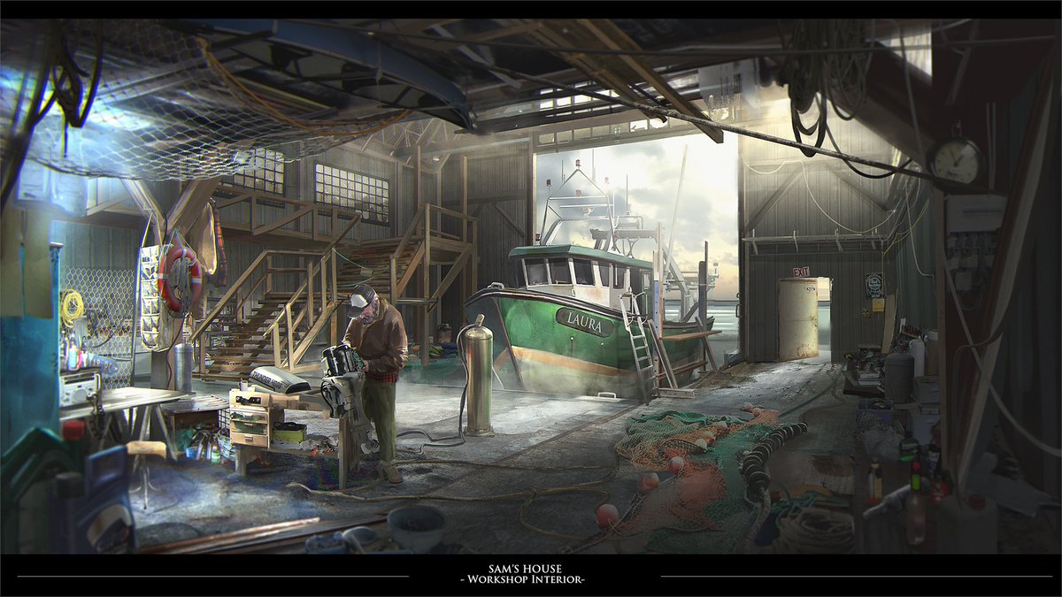 DONTNOD_Ent's tweet image. #TellMeHow
Today, we&apos;re starting with the first concept arts of iconic places in @TellMeWhyGame such as Sam&apos;s workshop designed by Geoffrey Soudant, Senior Concept Artist!

🎨 Check out more of his work here: artstation.com/artwork/d84bkQ