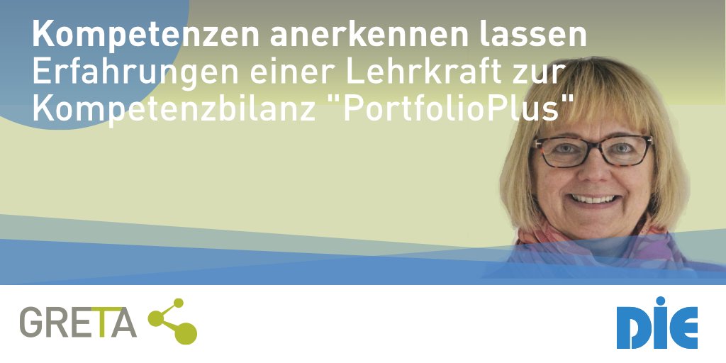 DIE_Bonn's tweet photo. "Besonders als Selbstständige in diesem Bereich erhält man eine solch professionelle Rückmeldung so gut wie nie",
sagt Gabi Mett. Sie ist #Lehrkraft und hat sich mit der Kompetenzbilanz #PortfolioPlus ihre #Kompetenzen anerkennen lassen. Kostenlos unter https://t.co/gVDYIrOeoo. https://t.co/ylFelengAy