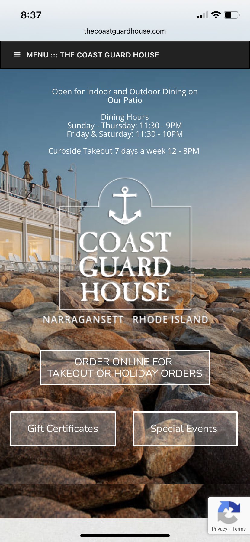 coast guard house ri reservations