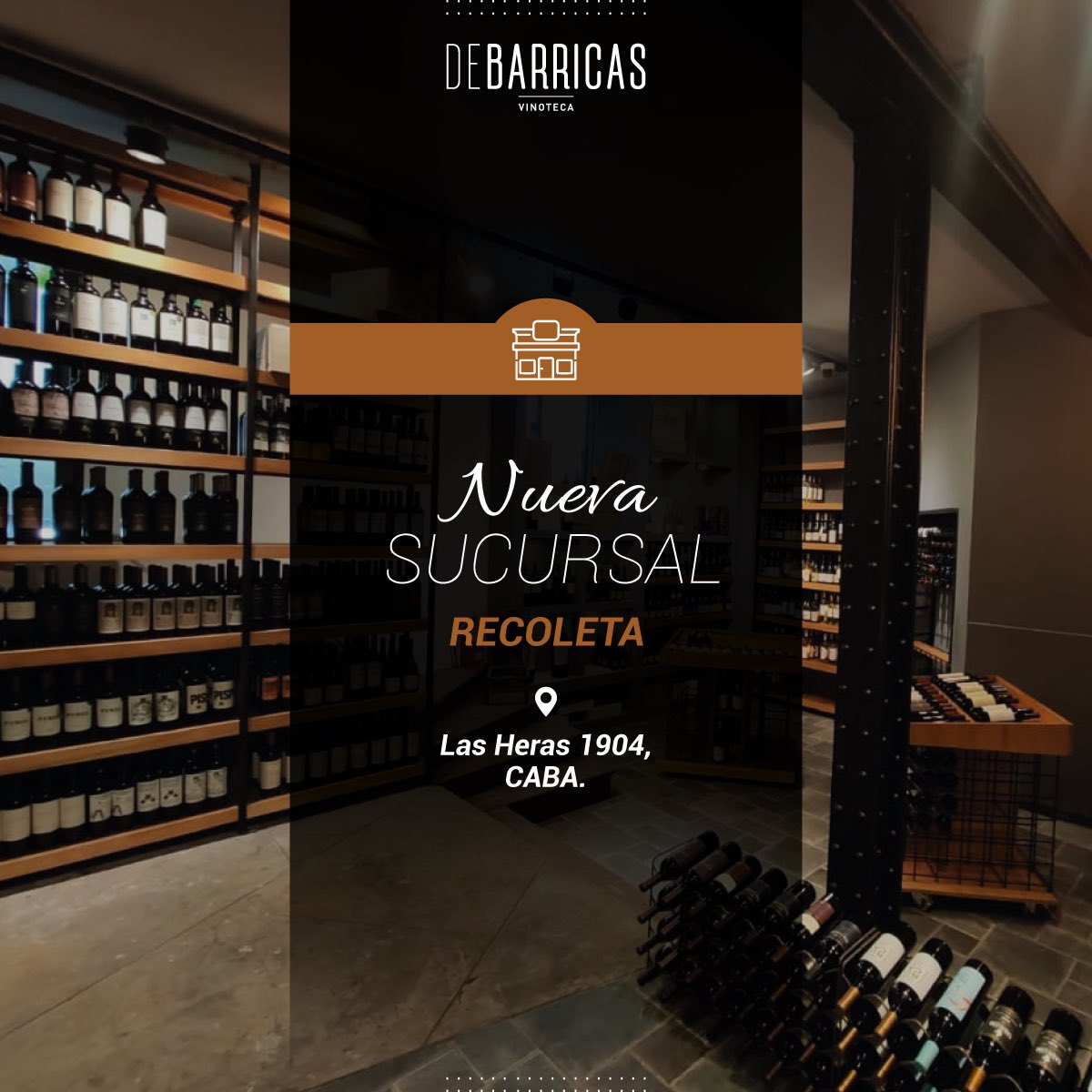 ✨🍷 #NuevaSucursal DeBarricas llegó al barrio de Recoleta 👉 Vení a conocerla y disfrutá de un nuevo concepto en vinotecas.

📍 Av. Las Heras 1904, CABA
¡Te esperamos!

#DeBarricas #Vinoteca #Vinos #Recoleta