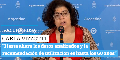 LANACION's tweet photo. SPUTNIK V 👉 Carla Vizzotti habló desde Moscú sobre la aplicación de la vacuna rusa para mayores de 60 años: "Hasta ahora los datos analizados y la recomendación de utilización es hasta los 60 años", dijo Vizzotti y aseguró que están "a la espera de información". https://t.co/rt3ndZILE5