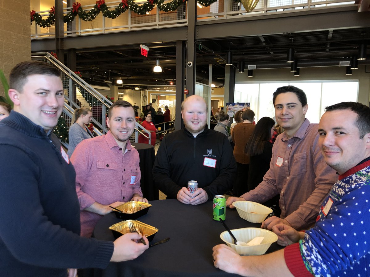 TwoMenAndATruck's tweet photo. #ThrowbackThursday to our Home Office Christmas Party last year! It's one of our favorite events of the year, but like everything, we'll be taking it virtual in 2020. Here's to more fun in-person gatherings in the future! https://t.co/YyTUhgCJJ1