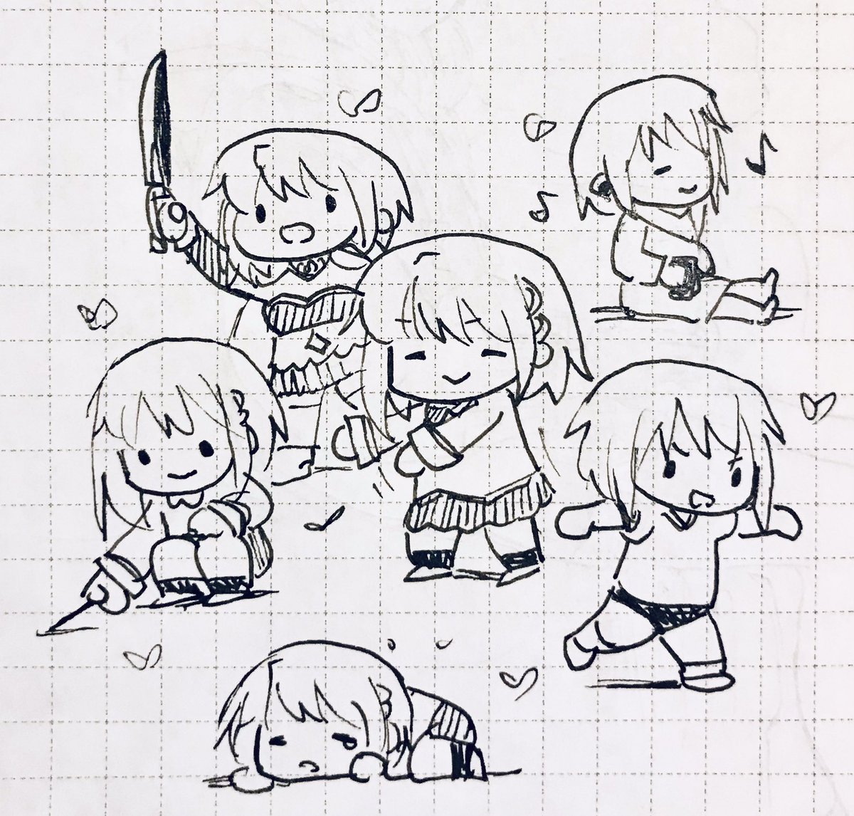 Sayaka, Kyouko and Madoka doodles~ 