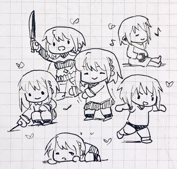 Sayaka, Kyouko and Madoka doodles~ 