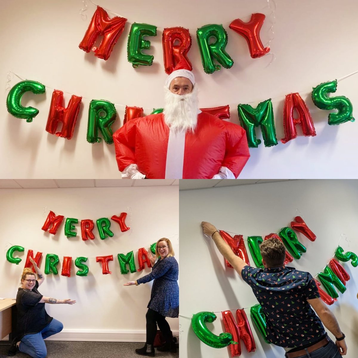 ActionCOACHInfo's tweet photo. Behind the scenes with ActionCoach at Christmas!
We love our 'Merry Christmas' balloons, a sneaky picture of Johnny putting them up too!
#santaclaus #ActionCOACH #teambuilding #merrychristmas #inflatablesanta #businesscoaching https://t.co/6gyIQ7Spxd