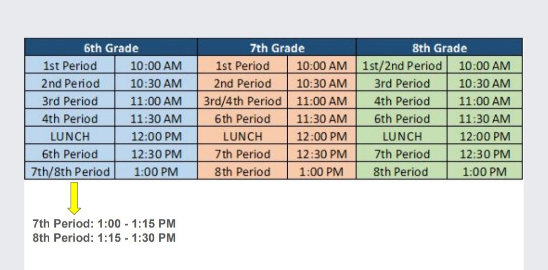 FCMS scholars - here is your schedule if you need it! 🥰

MSVA make up class from 2-2:30 PM for BOTH sections today and tomorrow.