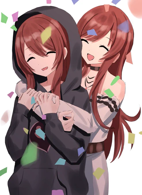 甜花と甘奈の生誕絵ラフ 