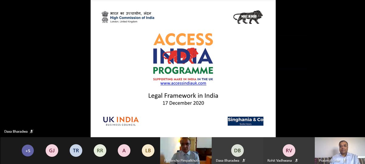Great to hold our workshop this morning on India's legal framework delivered by Singhania &amp; Co

As Mr <a href="/PiyushGoyal/">Piyush Goyal</a> remarked at <a href="/FollowCII/">Confederation of Indian Industry</a> Partnership Summit, the Access India Programme is helping UK businesses to enter India helping #MakeInIndia and elevating the partnership