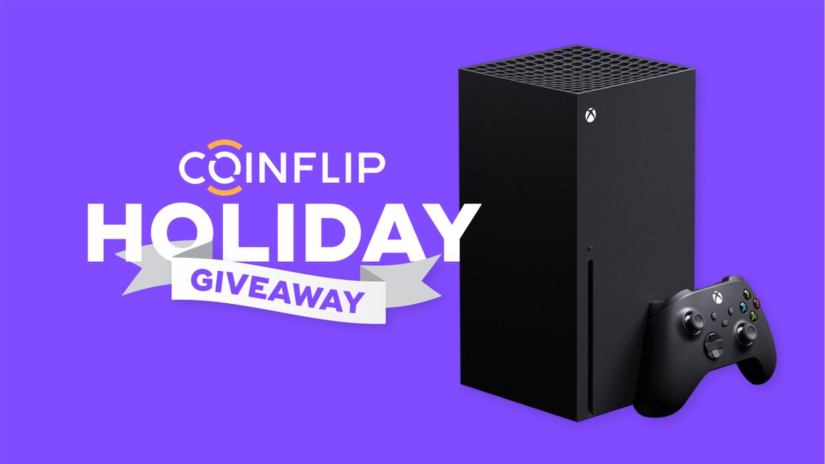 CoinFlip's tweet image. ⭐ #XBOX #GIVEAWAY ⭐

For Day 5 of the #12DaysofCoinFlip  we&apos;re giving away an Xbox Series X!

🎮 RT this Tweet

🎮 Enter here for a chance to win: gleam.io/0dbZB/day-5-x-…

🎮 Tag your gaming partner below👇

Good luck #FlipGang! 😎